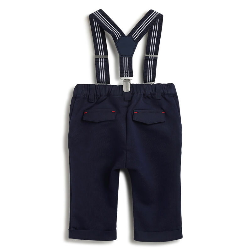 Boys Dark Blue Solid Trouser image number 1